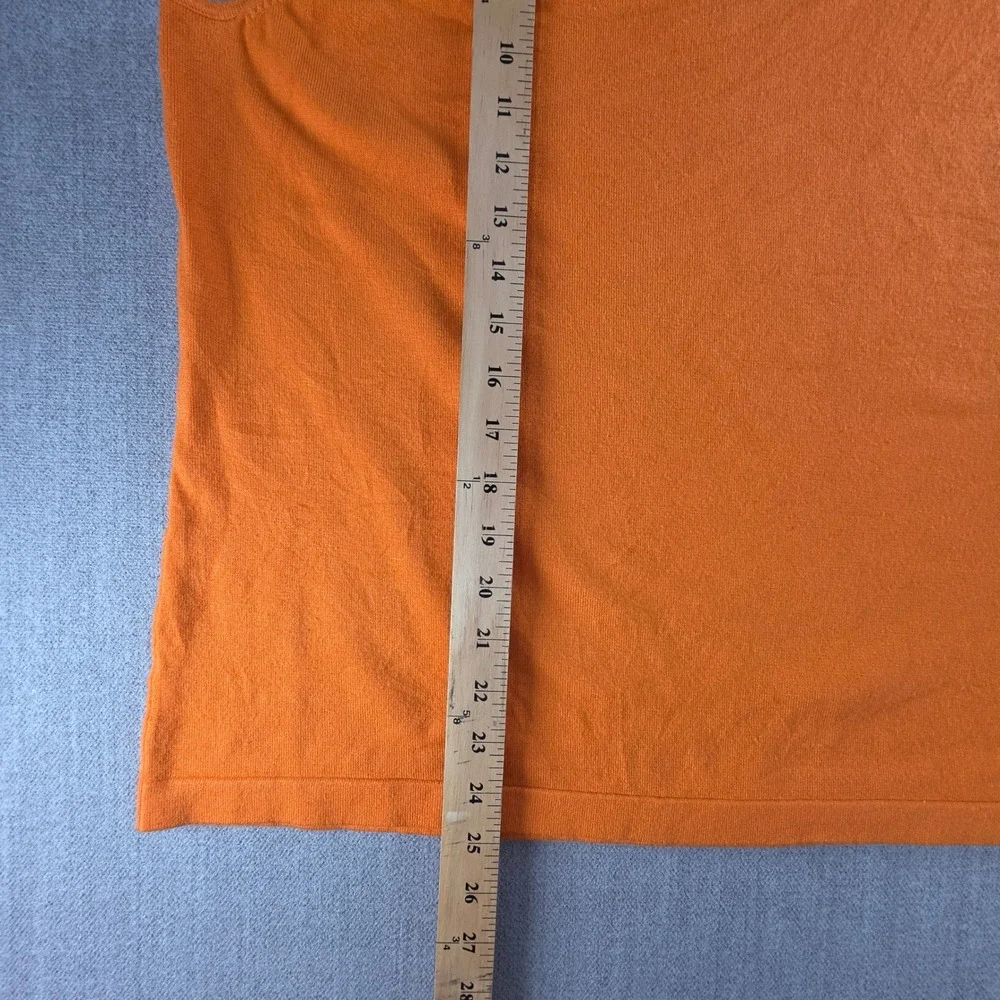 Terry‎ Lewis Knit Tank Top Women 3X Orange Rayon Blend Sleeveless Scoop Neck